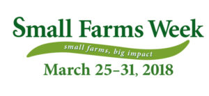 Small Farms Week logo with 2018 dates