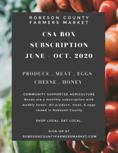 FLier for Farmers Market CSA program
