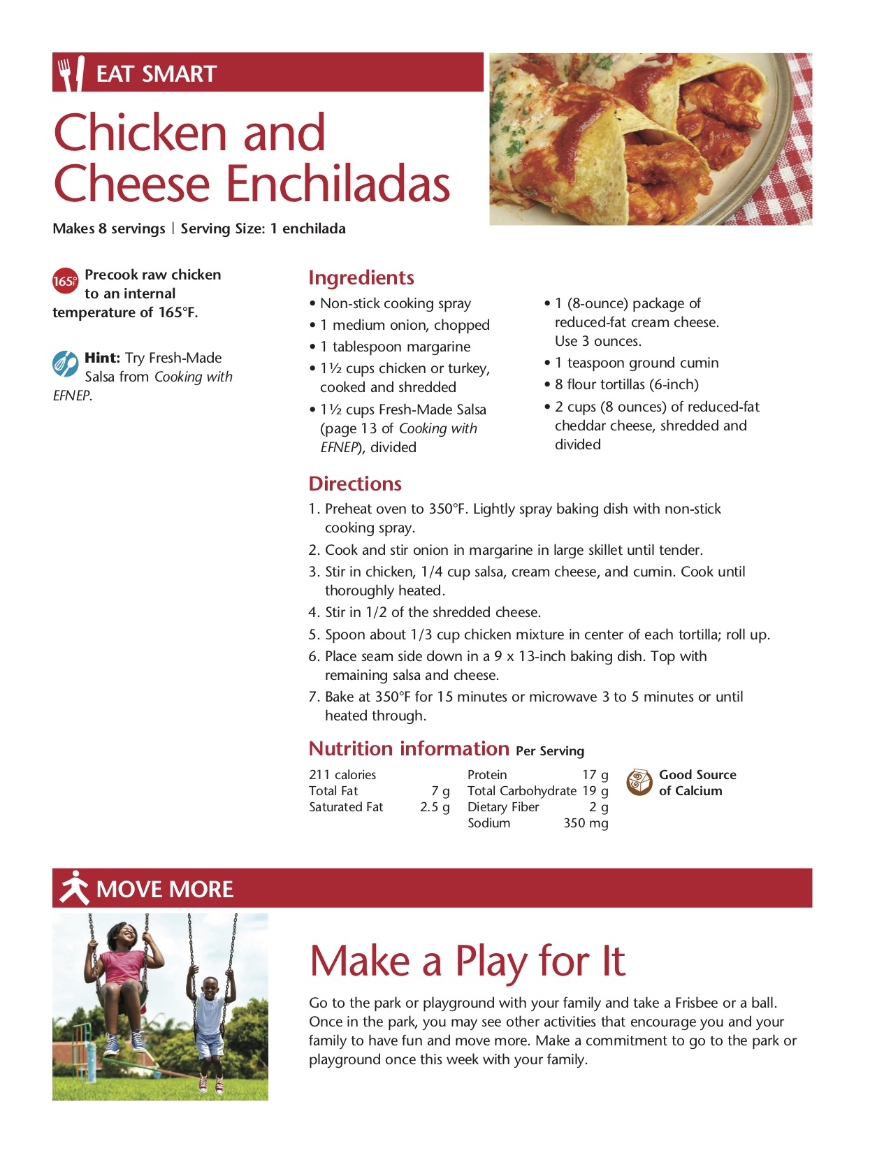 Chicken and cheese enchiladas recipe