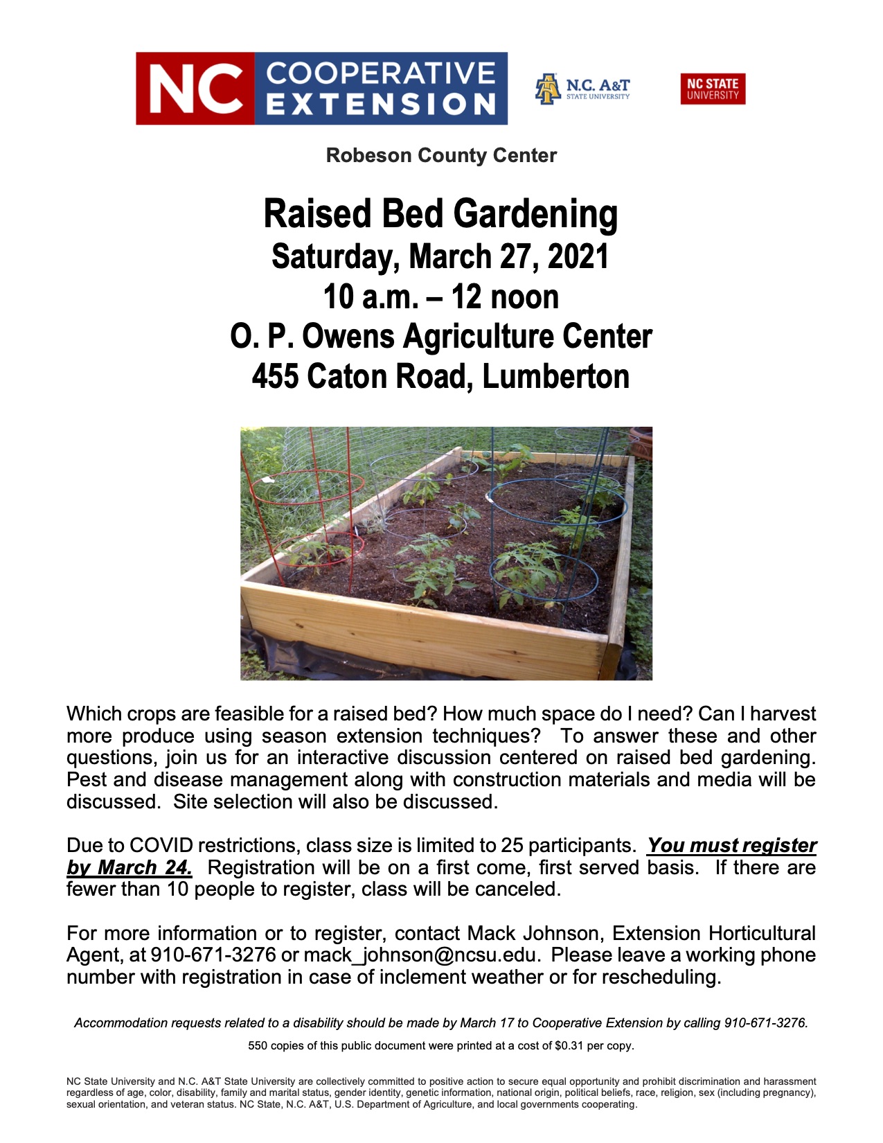 Raised garden bed