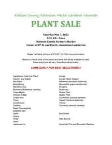 Flier for EMGV plant Sale