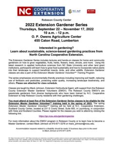 Cover photo for 2022 Extension Gardener Series