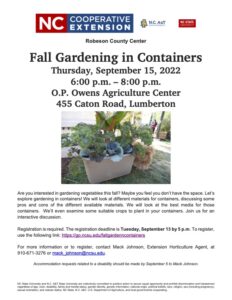 Cover photo for Fall Gardening in Containers