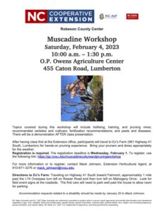 Cover photo for Muscadine Workshop