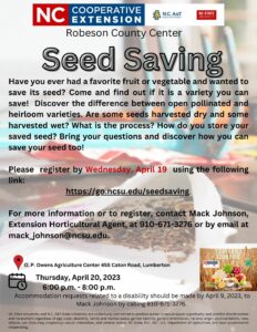 Cover photo for Seed Saving