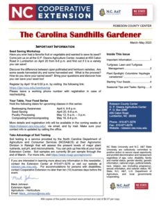 Coverpage of SPring 23 Horticulture Newsletter