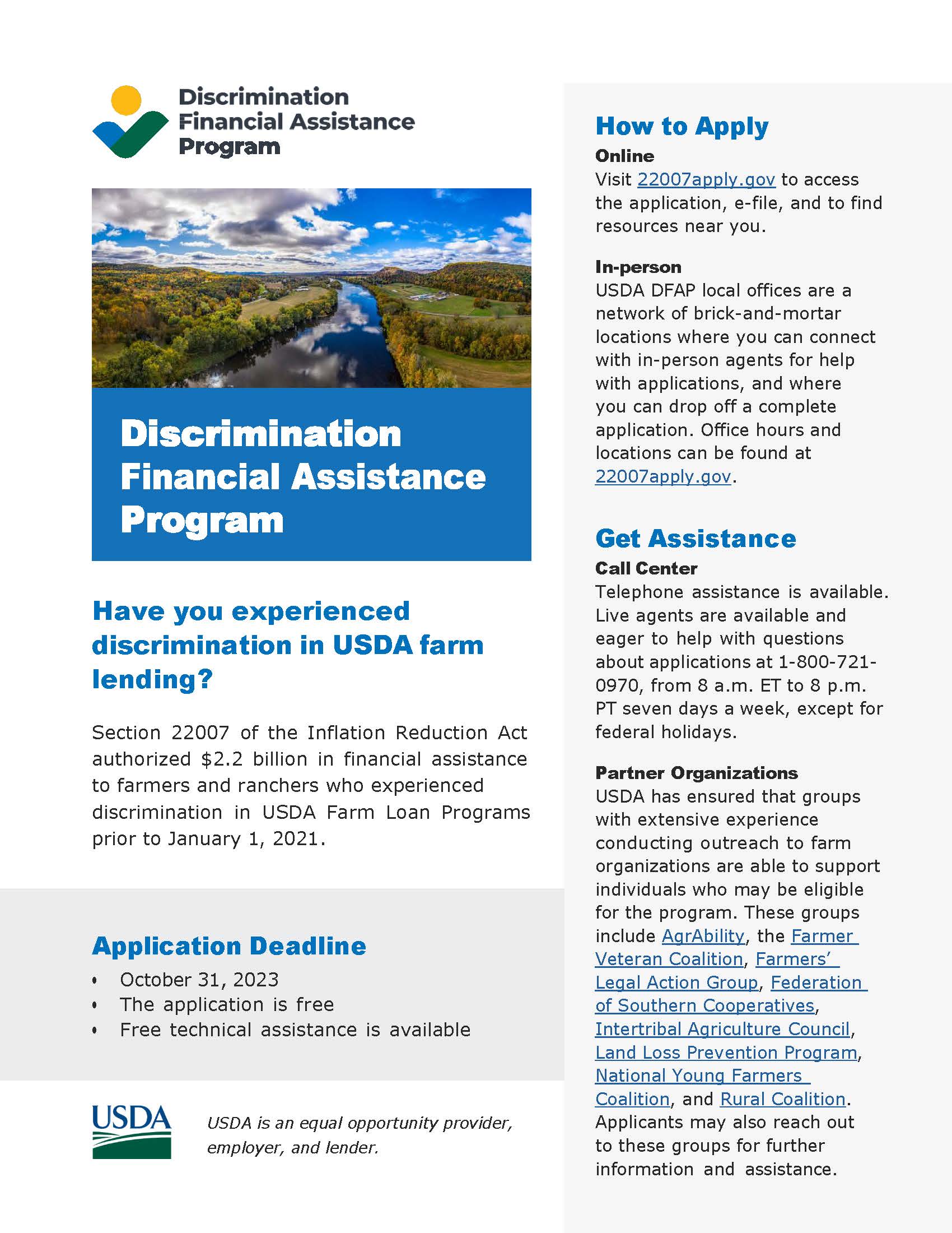 Discrimination Financial Assistance Program