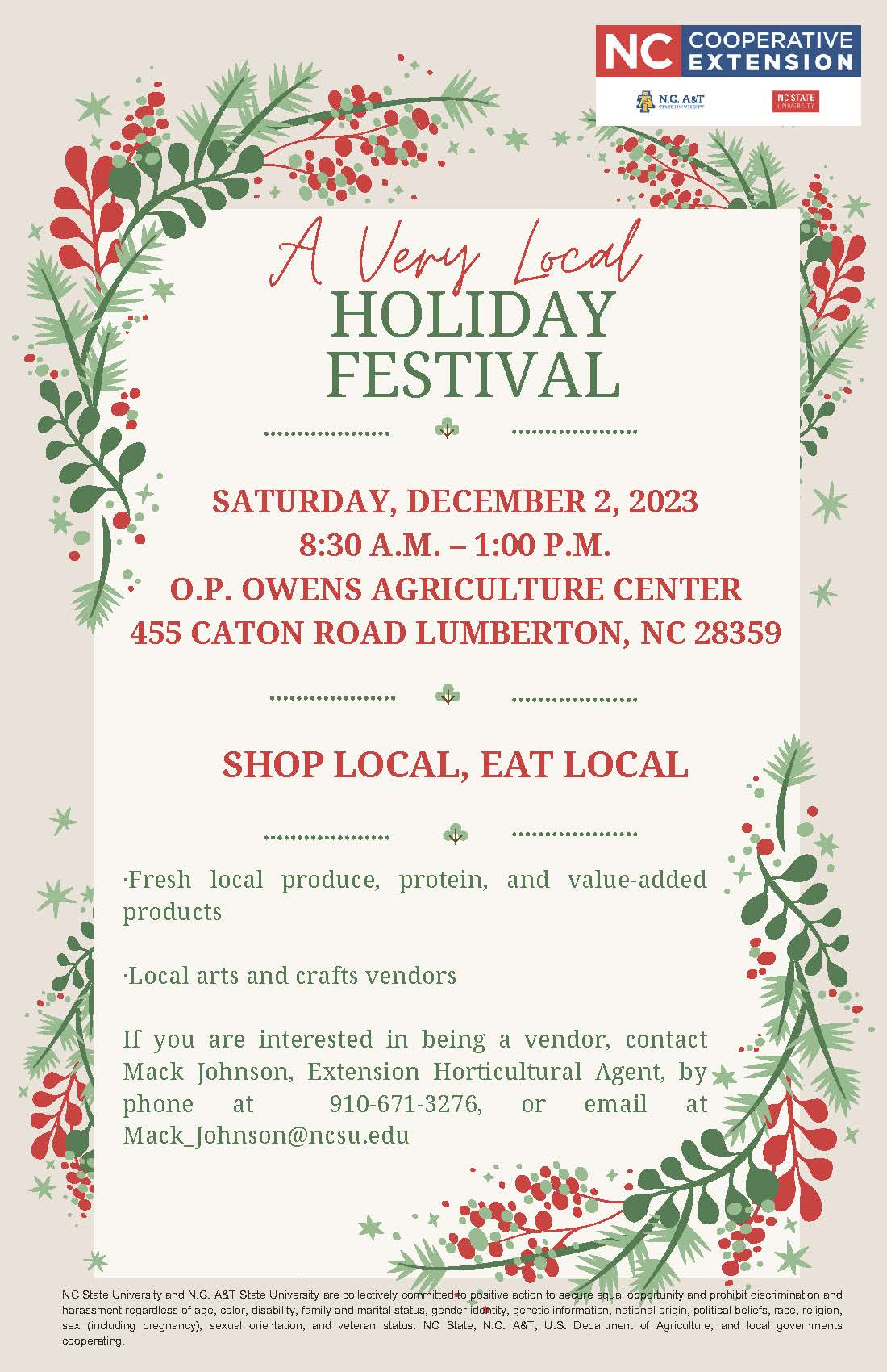 Local holiday festival