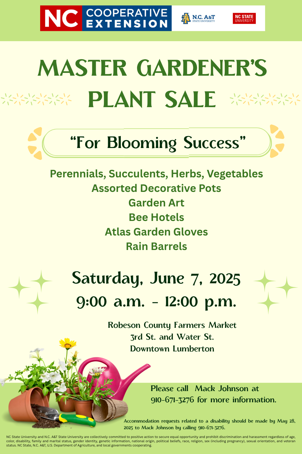 master gardener's Plant Sale