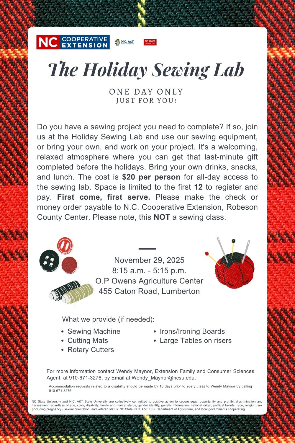 Plaid Pattern Christmas Pinterest Graphic